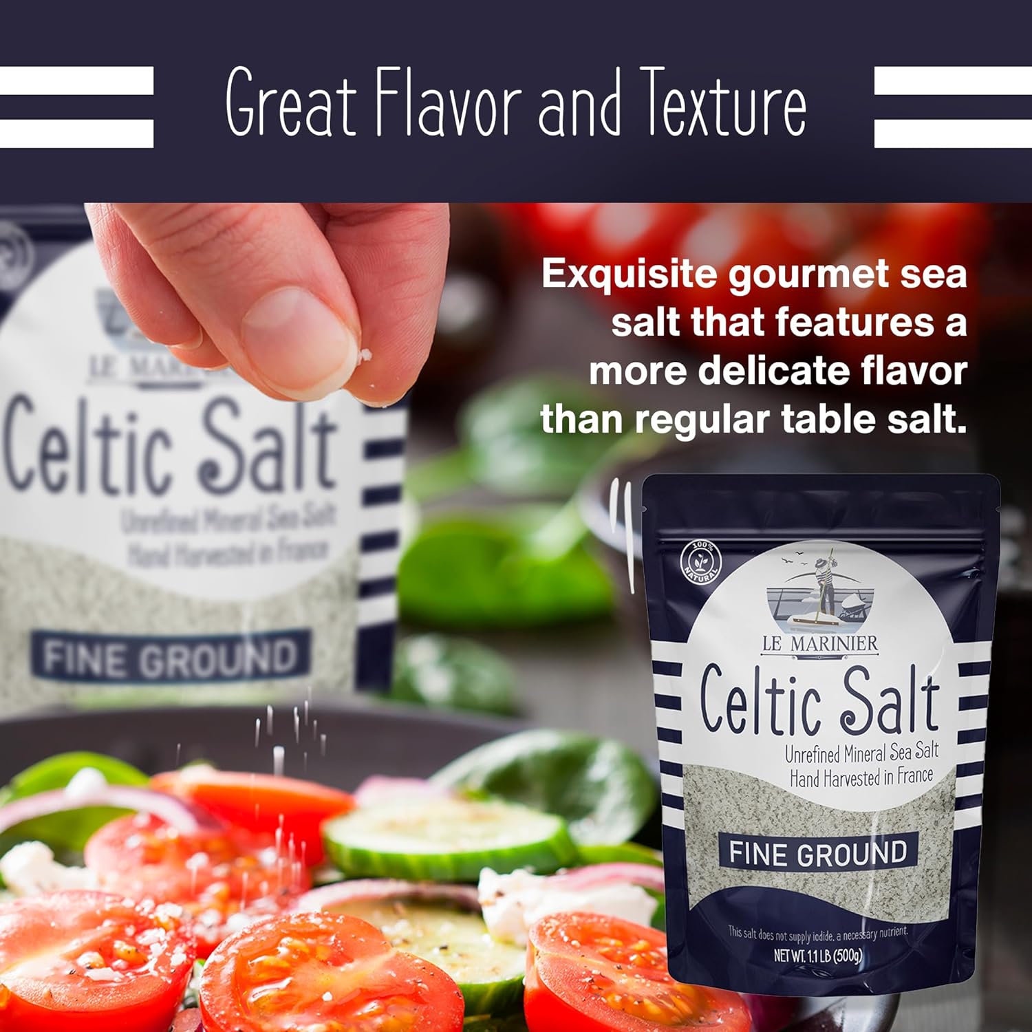 Sal Céltica Le Marinier Gris Fina 1.1 lb (18 oz) x2 Pack – Sal Marina Natural Premium