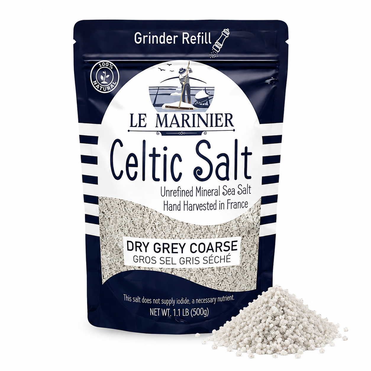 Sal Céltica Le Marinier Gris Seca Gruesa 1.1 lb (18 oz) – Sal Marina Natural