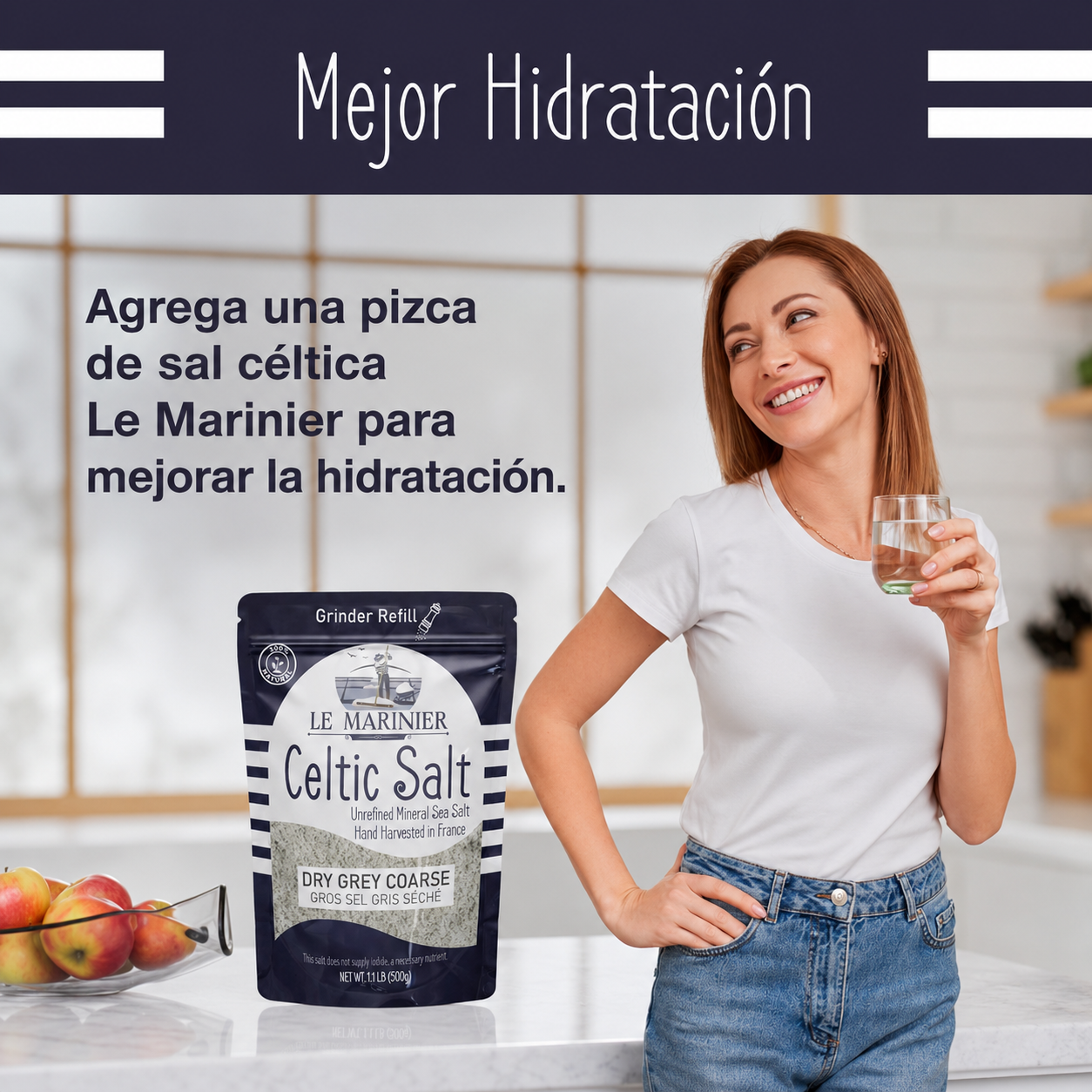 Sal Céltica Le Marinier Gris Seca Gruesa 1.1 lb (18 oz) – Sal Marina Natural